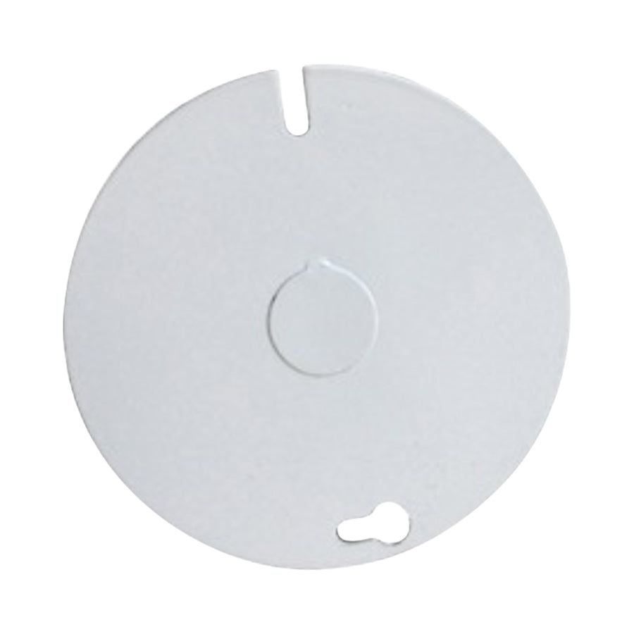 Ortech PLATE 54C6-WH (4" round cover with centre knockout) **100pc** , Plates - Trades Pro Supply