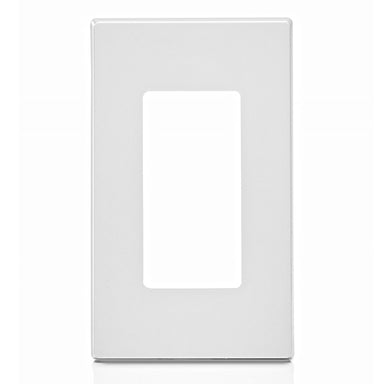 Leviton 80301-SW (1-Gang Decora Plus Screwless Wallplate Polycarbonate) , Electrical - Trades Pro Supply