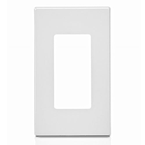 Leviton 80301-SW (1-Gang Decora Plus Screwless Wallplate Polycarbonate)