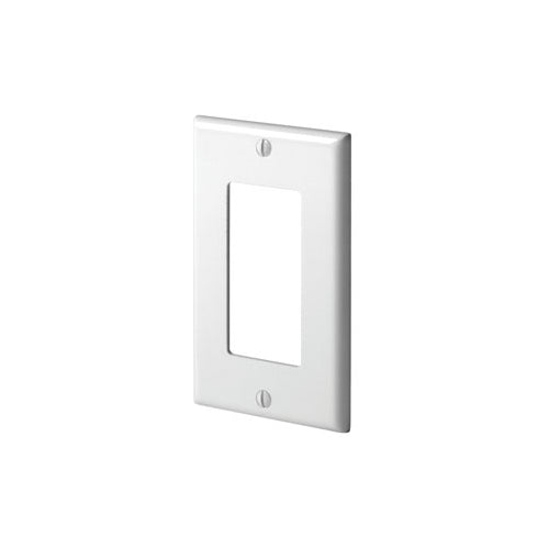 Leviton 80401-NW (1-Gang Decora/GFCI Device Wall plate, Standard Size, Thermoplastic Nylon, White) , Electrical - Trades Pro Supply