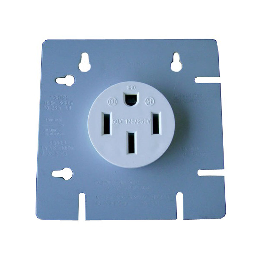 Ortech 8350T (50A 4 wires range receptacle) **25pc** , Wiring Devices - Trades Pro Supply