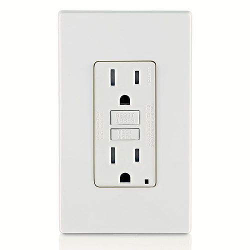 Leviton GFTR1-W (15 Amp, Self Test, Tamper-Resistant GFCI Outlet with LED Indicator Light)
