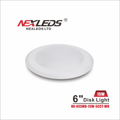 NexLeds Limited LED 6″ Disk Light 5CCT | Color Temperature Changeable , Lighting - Trades Pro Supply