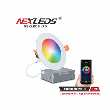 NexLeds NXR304WE1WH-10 (LED RGBCW SLIM Pot light, WIFI + B-TOOTH) , Lighting - Trades Pro Supply