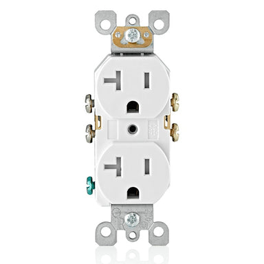 Leviton T5820 (20 Amp Duplex Tamper-Resistant Outlet/Receptacle, Grounding) , Electrical - Trades Pro Supply