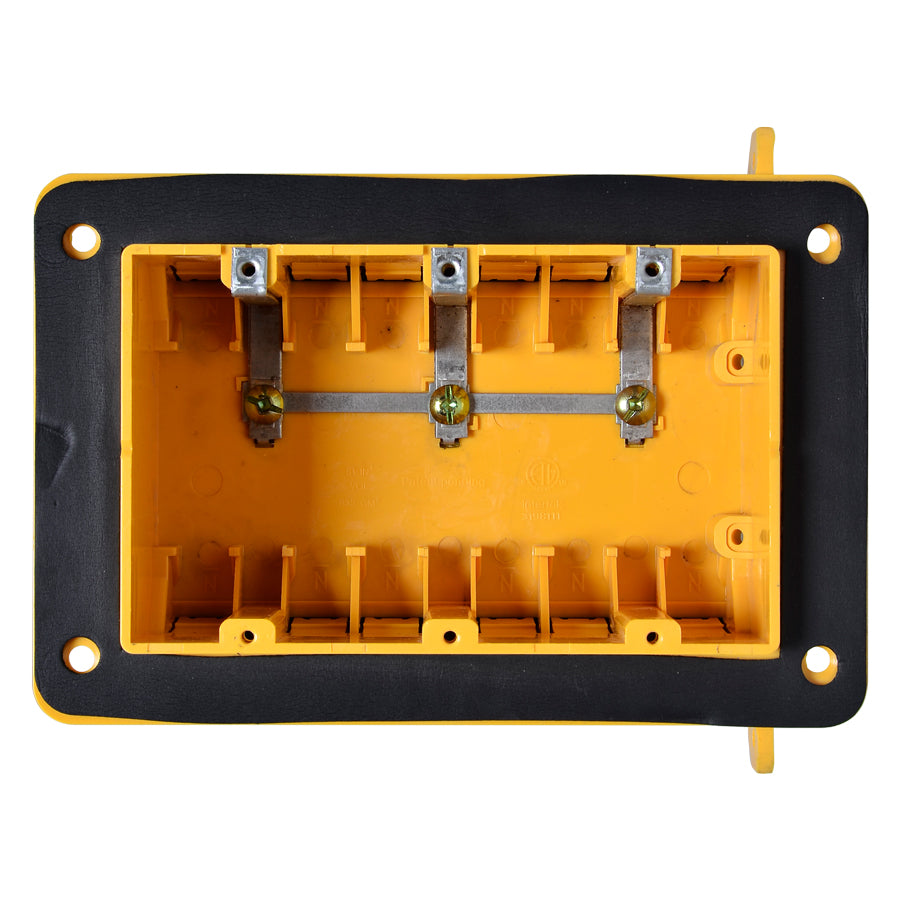 Ortech WPB03 (Three gang insulated vapour-proof non-metallic switch and outlet box) **50pc** , Electrical Boxes - Trades Pro Supply