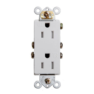 Ortech 8304TR (15 amps decorative Tamper Resistant Receptacle with Self Grounding Clip) **100pc** , Wiring Devices - Trades Pro Supply