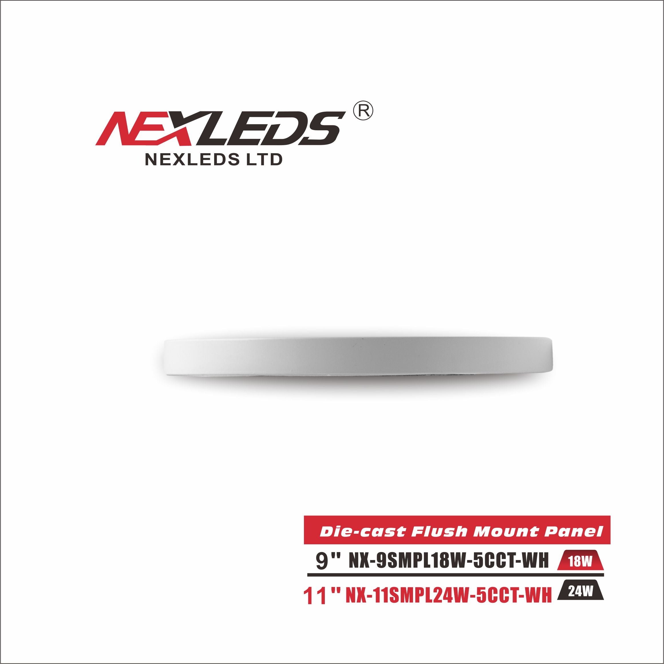NexLeds Limited LED 9″ Die-Cast Flushmount | Color Temperature Changeable , Lighting - Trades Pro Supply