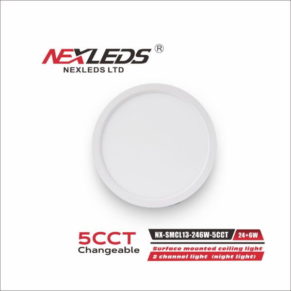 NexLeds Limited LED 13″ Surface Mount with Night Light Option | Color Temperature Changeable