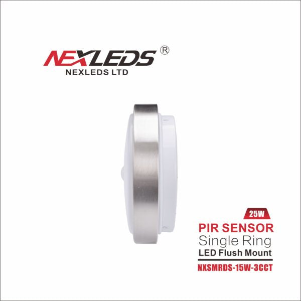 NexLeds PIR Sensor Single Ring LED Flush Mount | Color Temperature Changeable